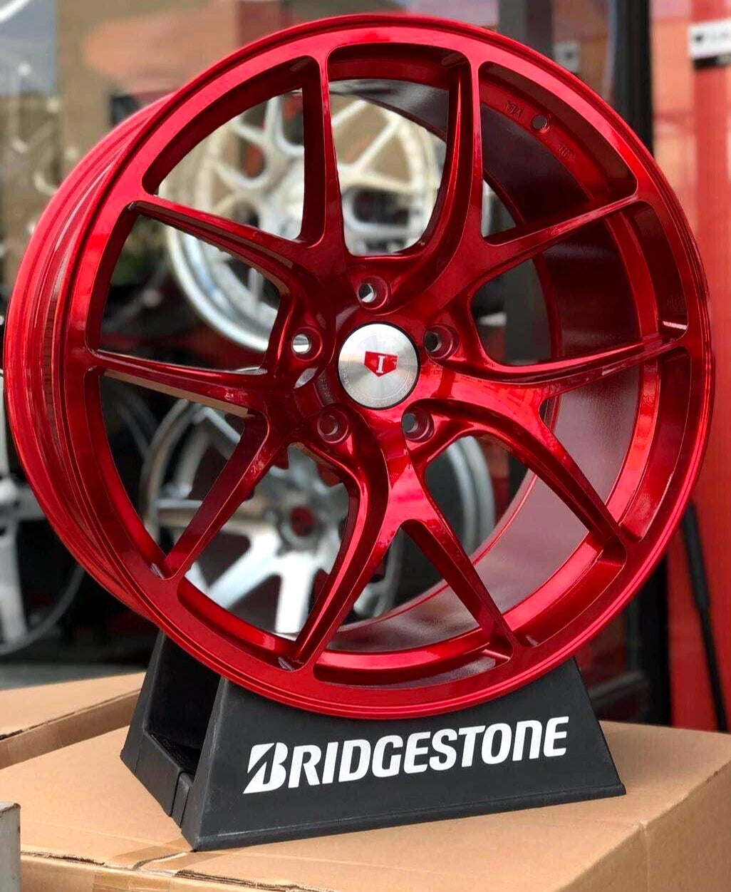 20" Wheels For Tesla Model 3 and Y 20x8.5/9.5 5x114.3 RED FACE