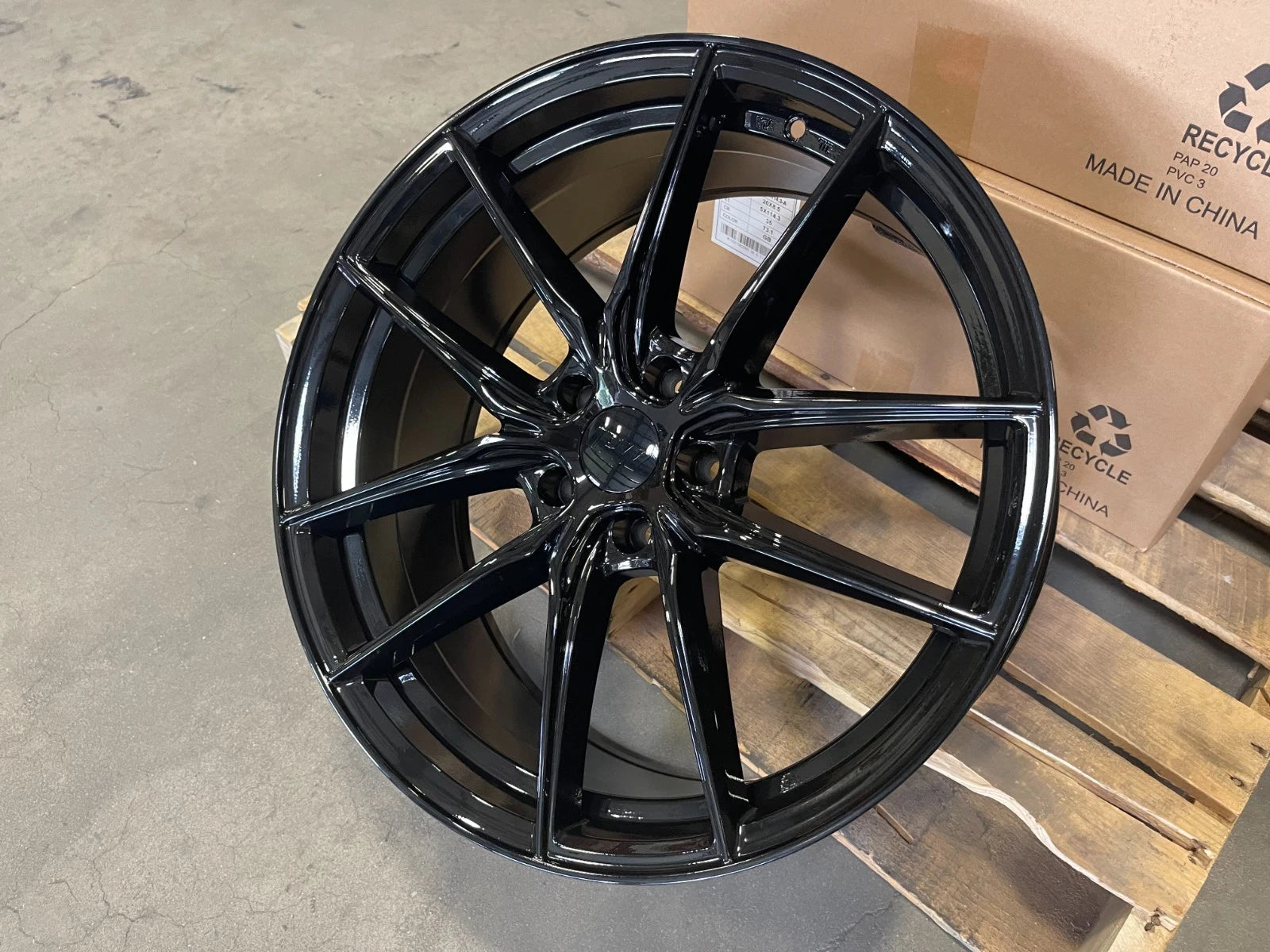 20" Tesla Model 3 and Y Gloss Black Rims 20x9.5 5x114.3 +38
